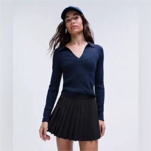 NEW Lululemon Ribbed 100% Merino Wool Collared Sweater Women’s size XL